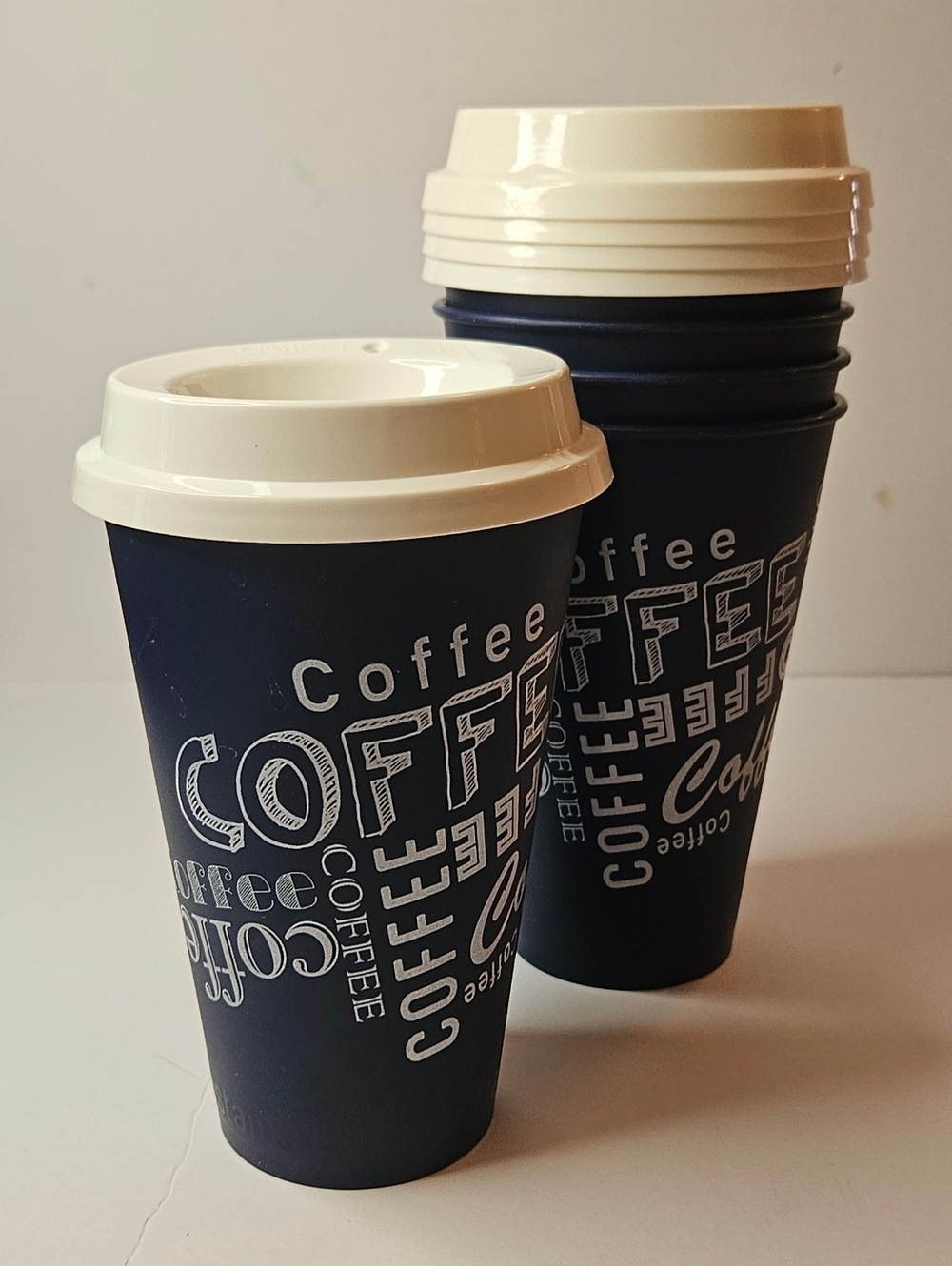 Set Of 5 - Aladdin Reusable To-Go Cups - 16oz BPA-Free w/Lids Microwave Safe
